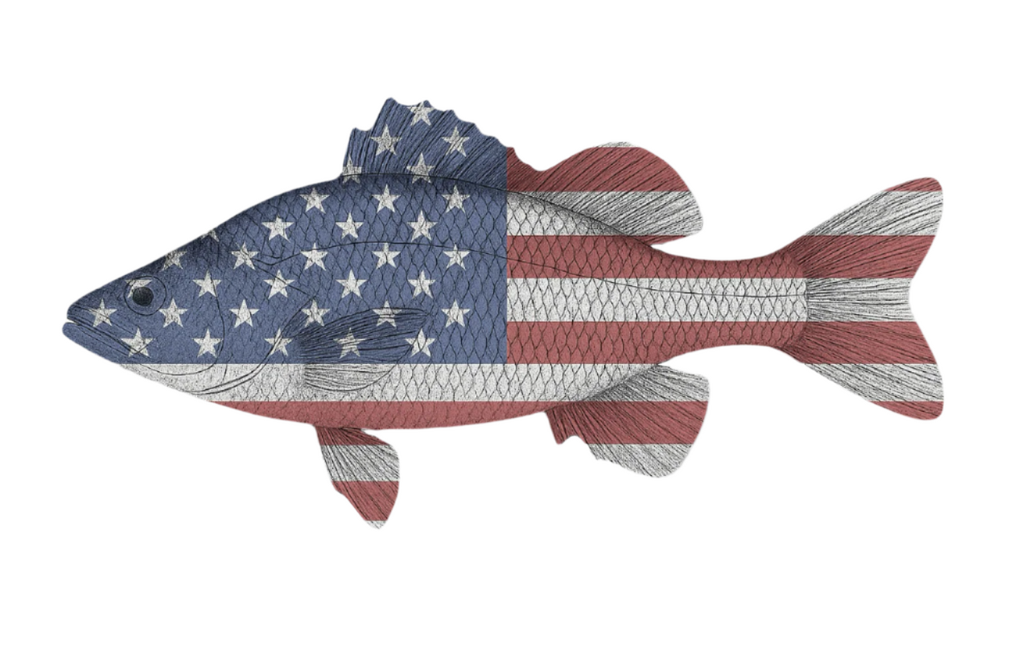 White Perch American Flag Stainless Tumbler