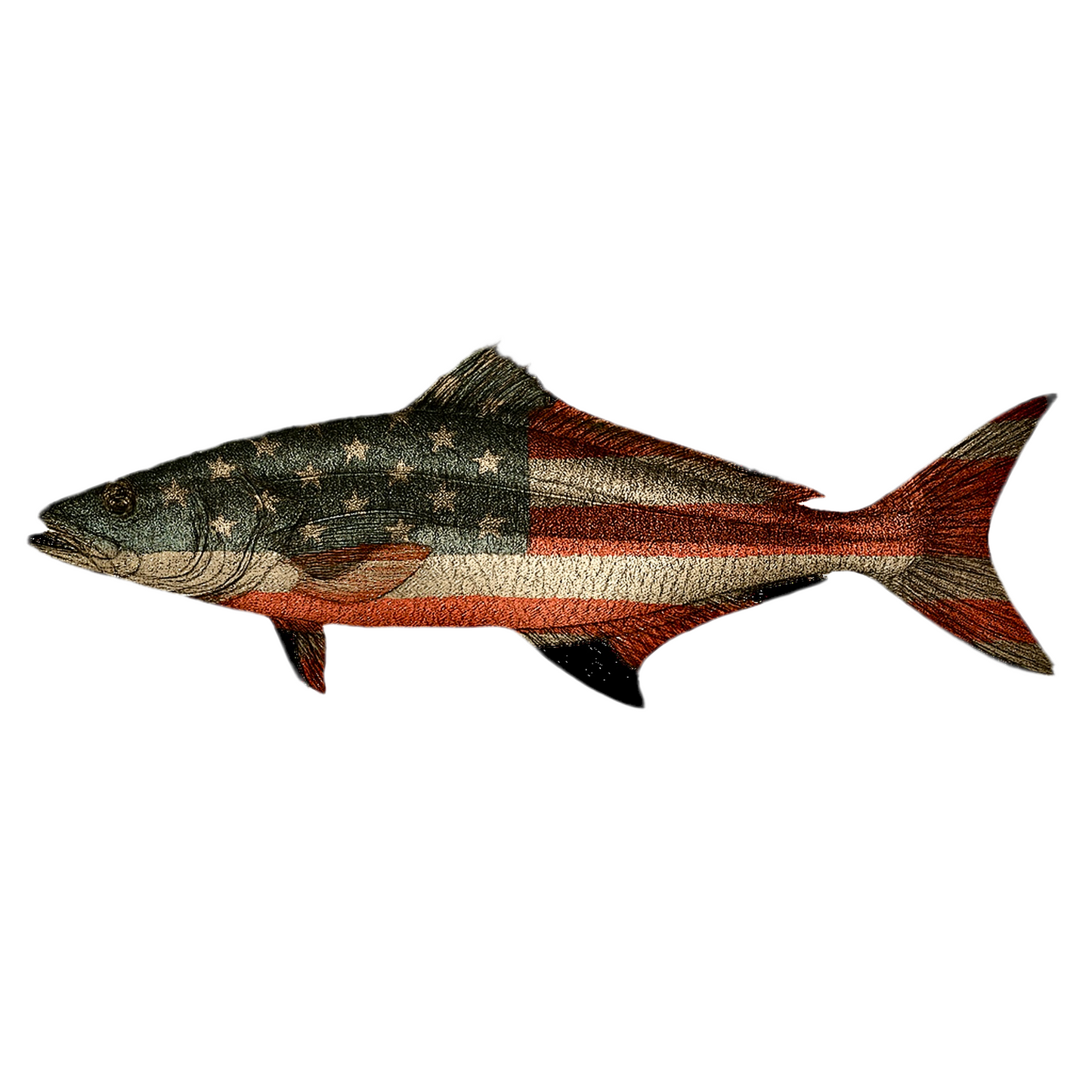 Cobia American Flag Pint Glass