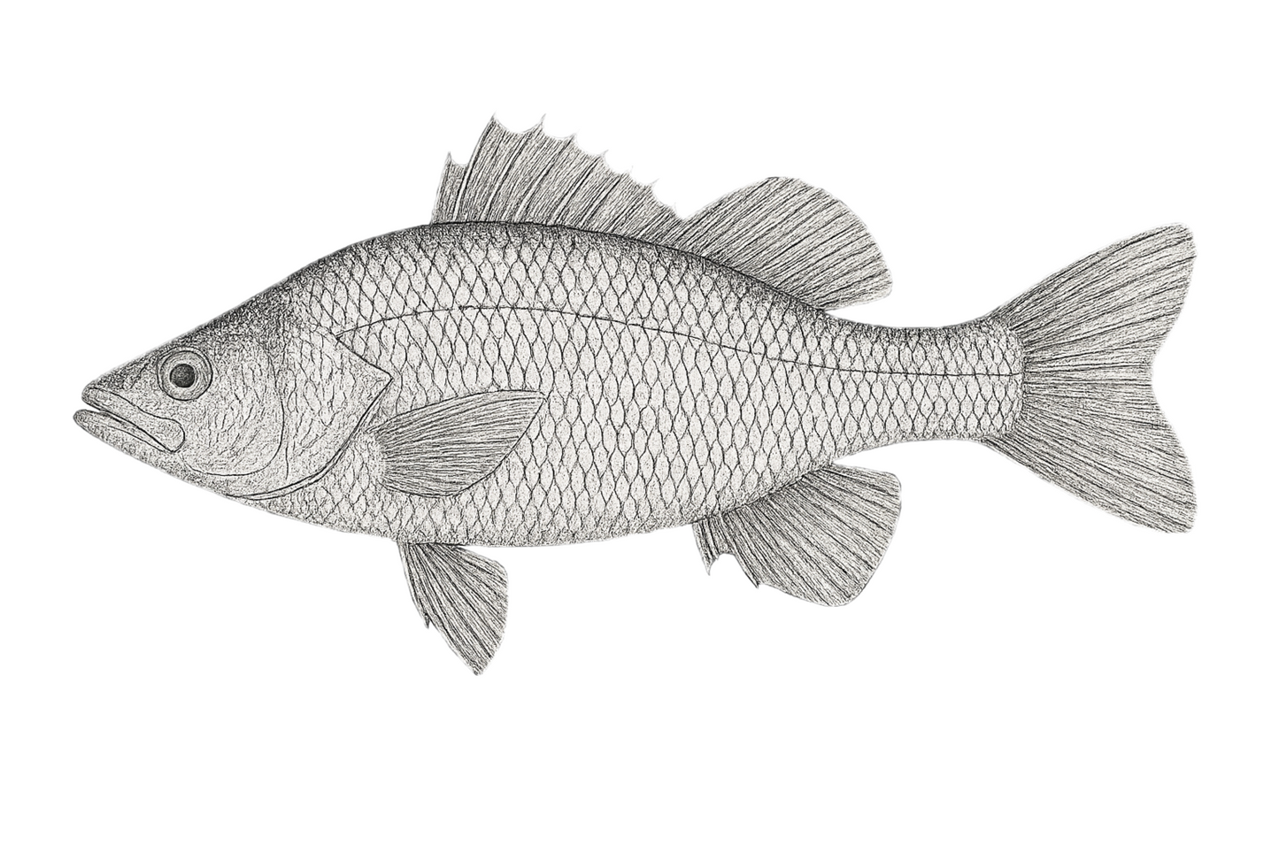 White Perch Pint Glass
