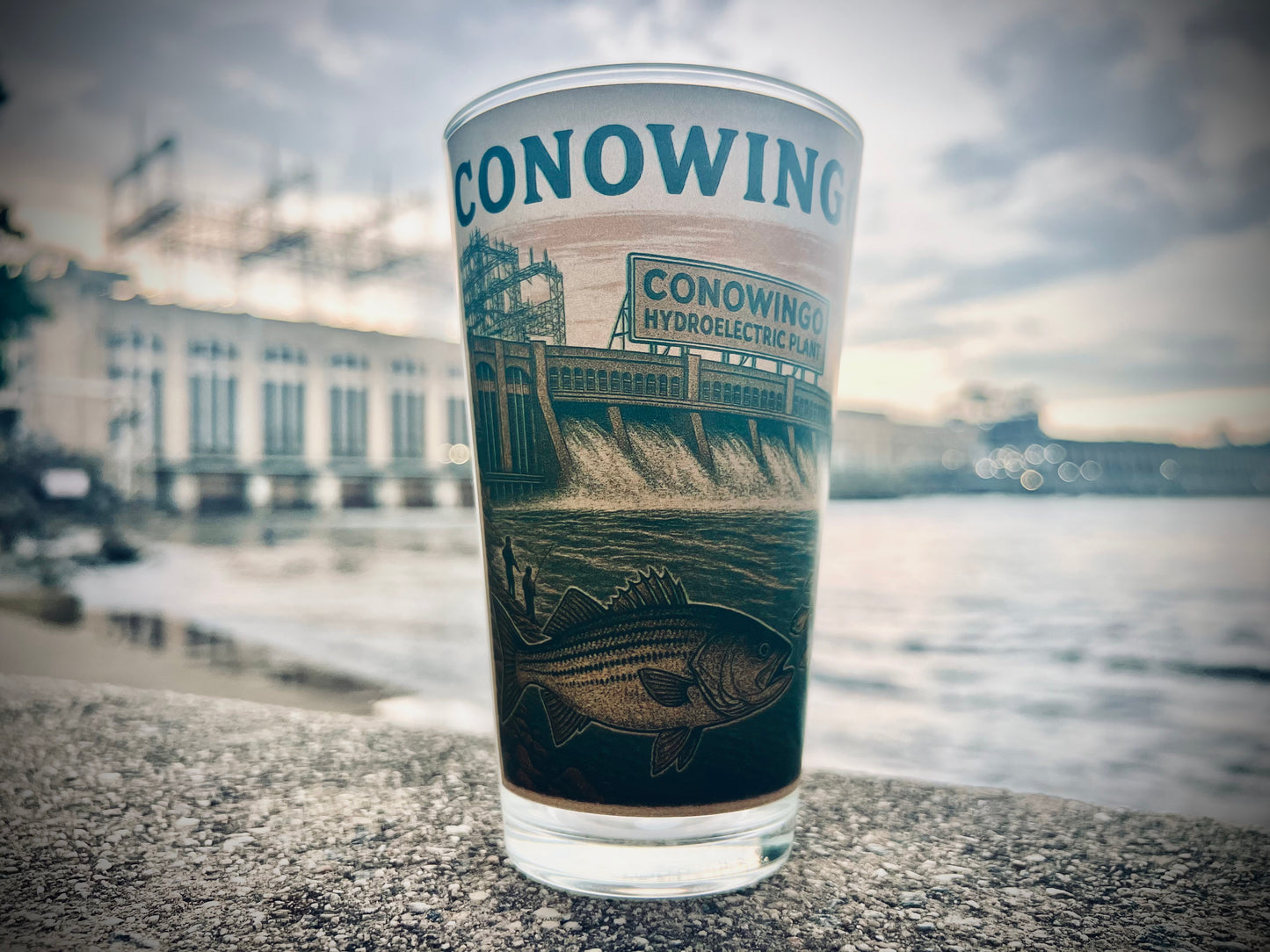 Conowingo Dam Vintage Pint Glass