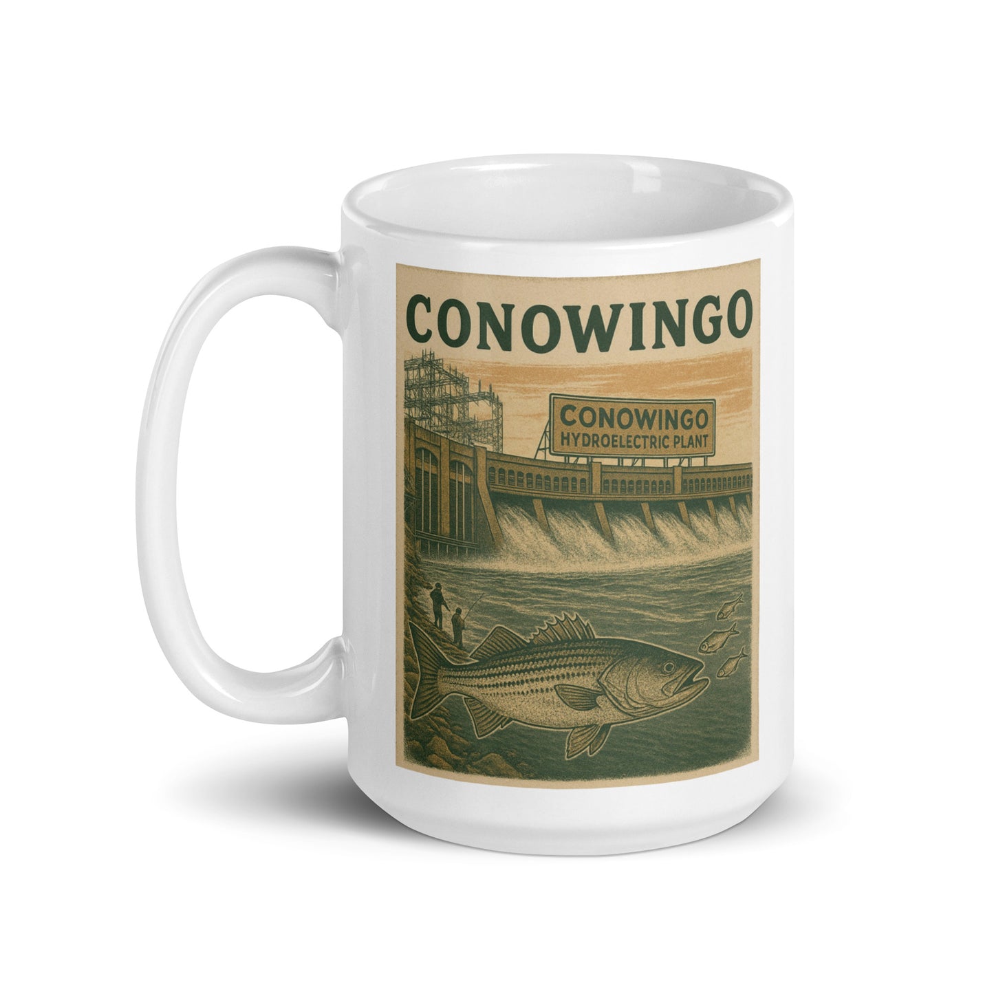 Conowingo Dam Fishing Mug