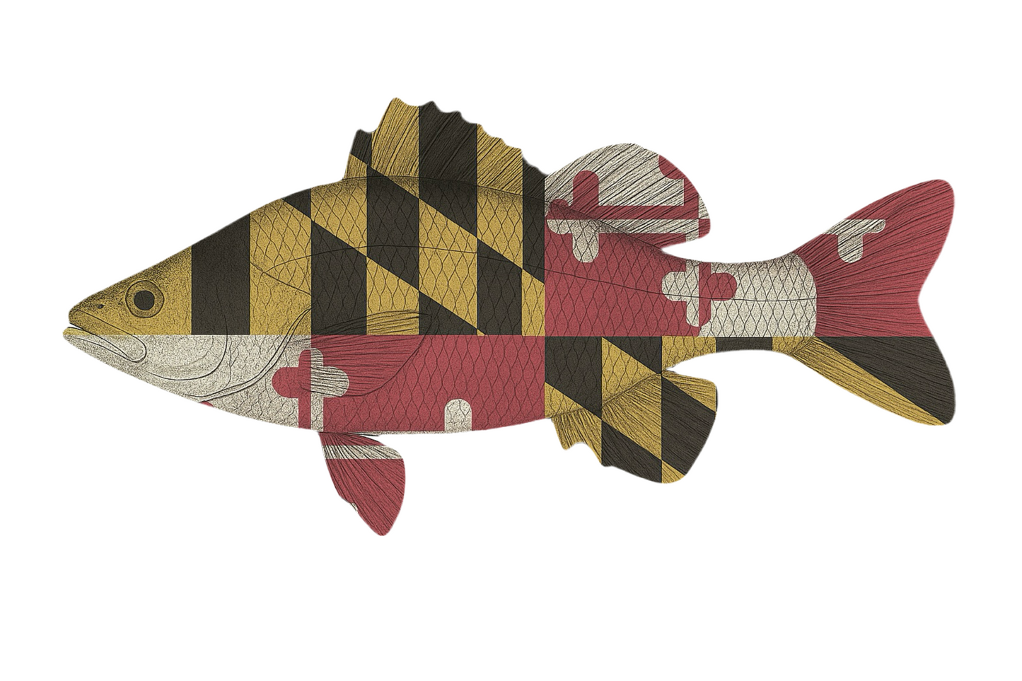 White Perch MD Flag Pint Glass