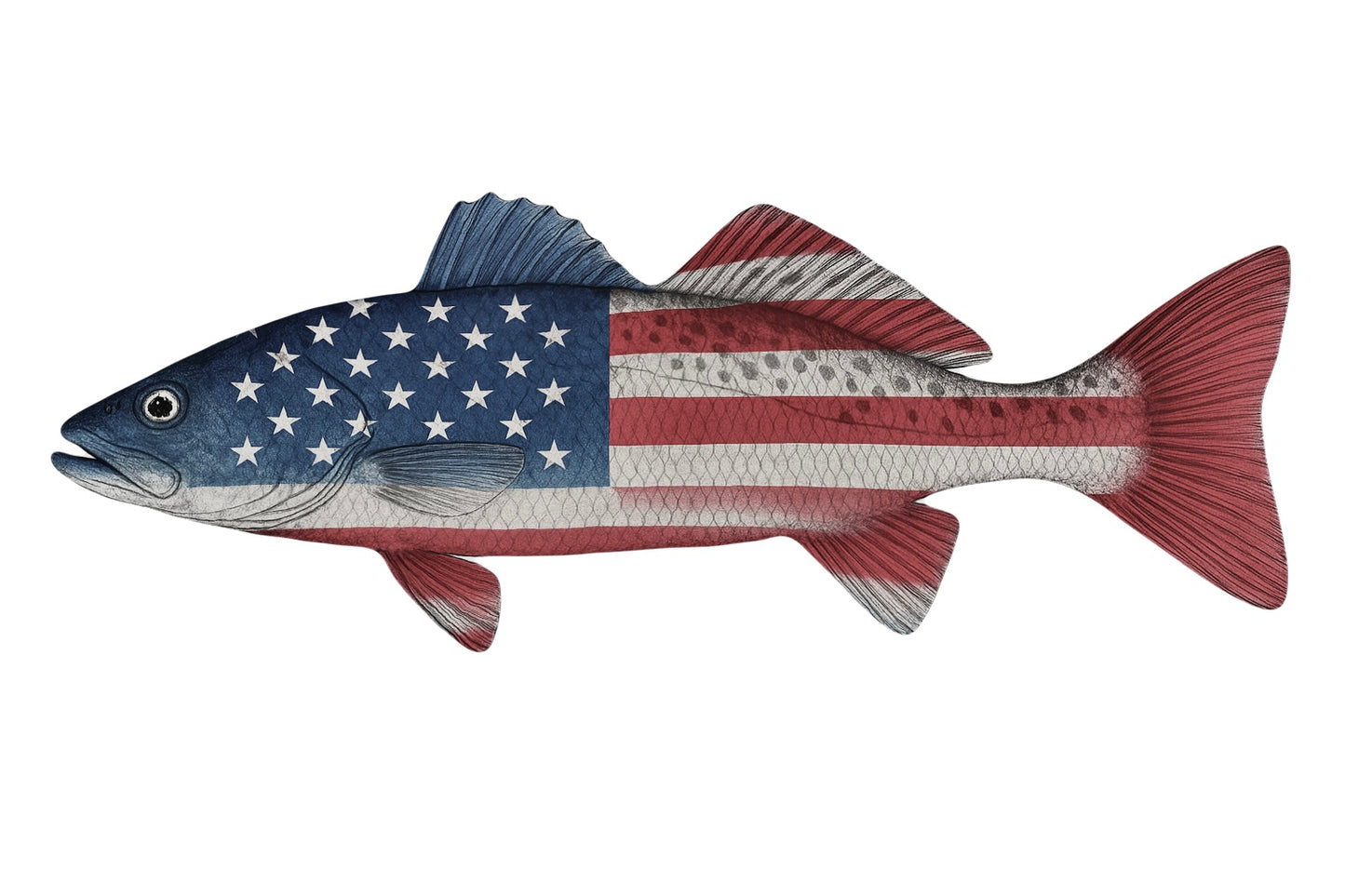 Speckled Trout American Flag Stainless Tumber