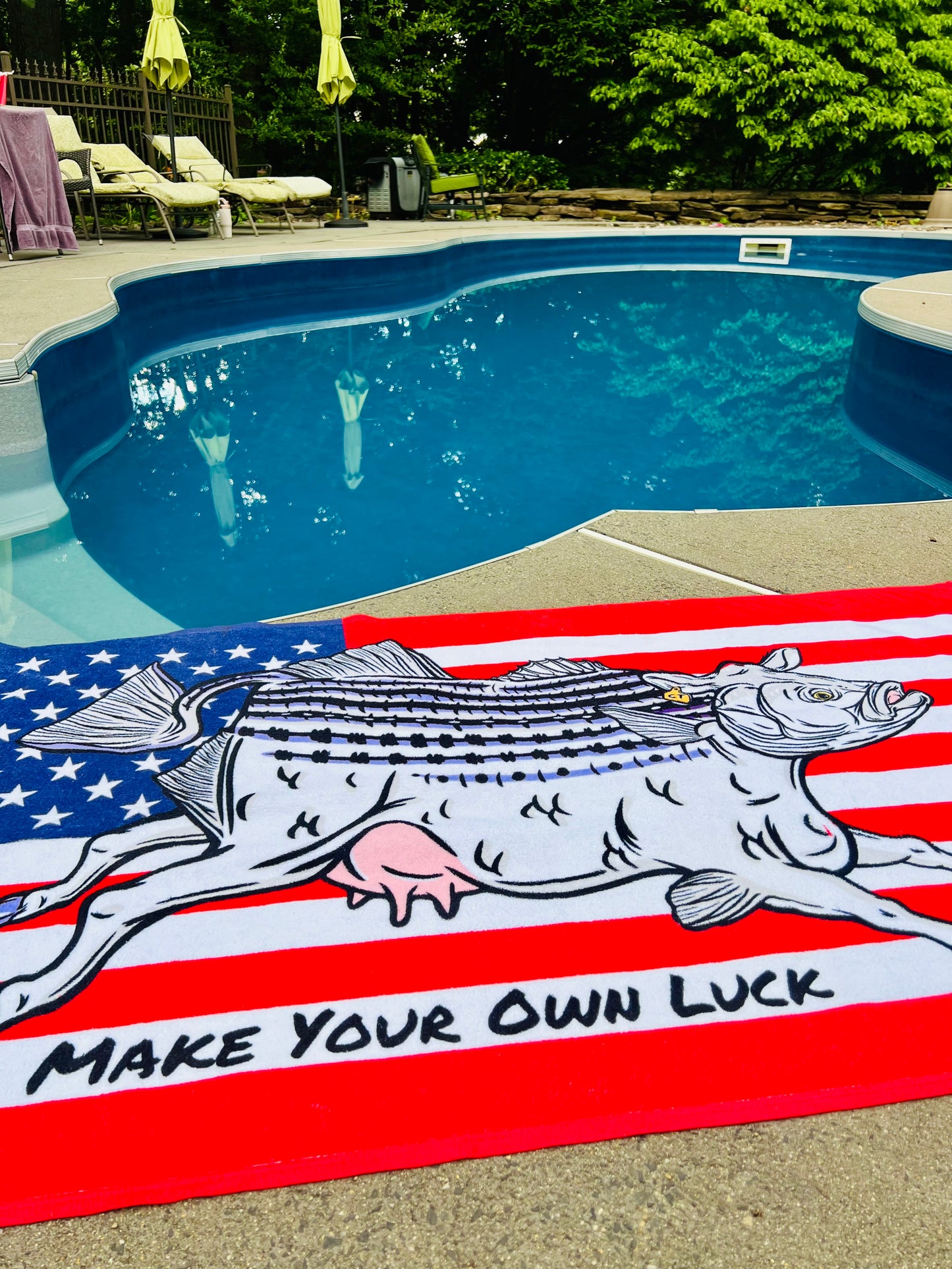American Original Cow Striper Towel