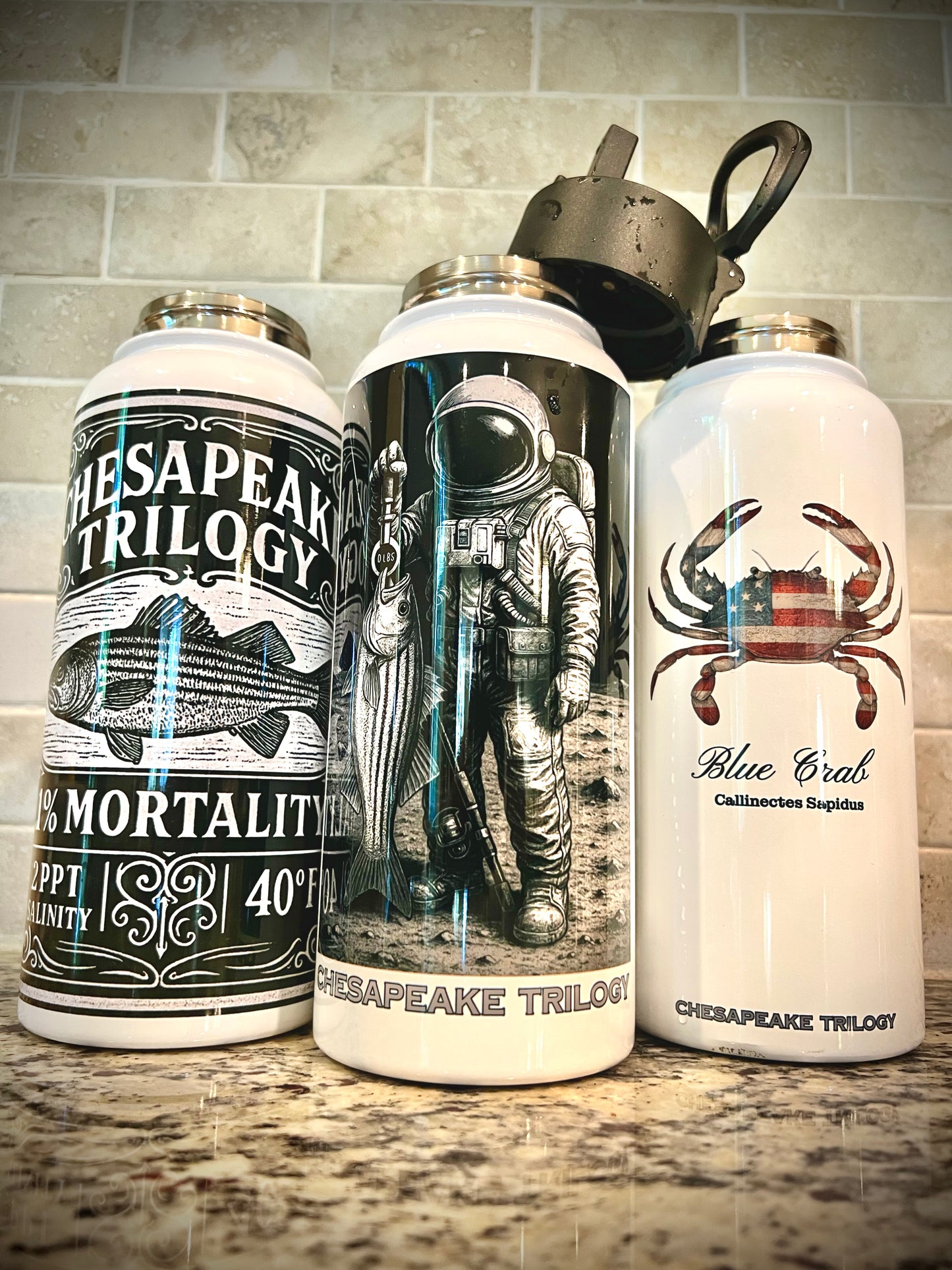 1% Mortality Beer Lable Water Bottle