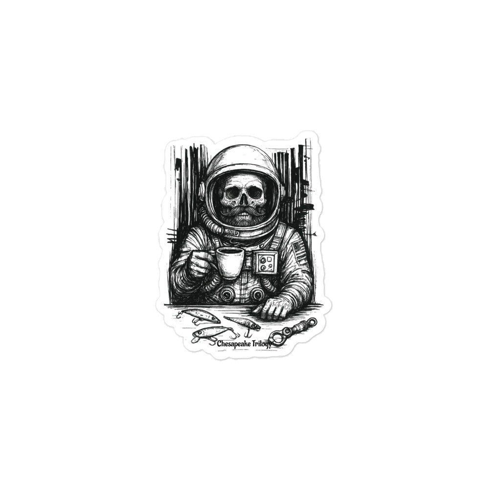 Skeleton Sleep Sticker Sleep When You're Dead Astronaut Skeleton Sticker – Chesapeake Trilogy