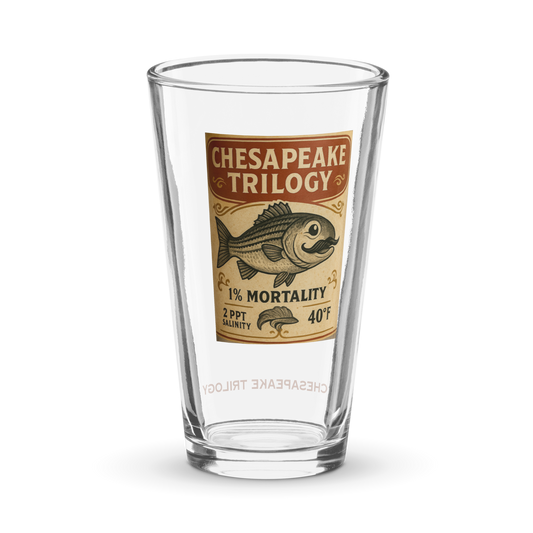 1% Mortality Beer Label Pint Glass